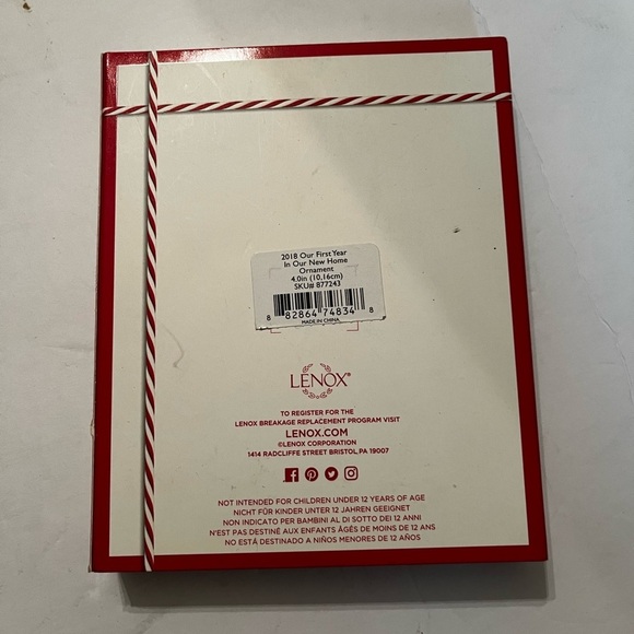 Lenox Dated 2018 Our 1st Year In Our New Home Ornament NIB - Picture 3 of 6
